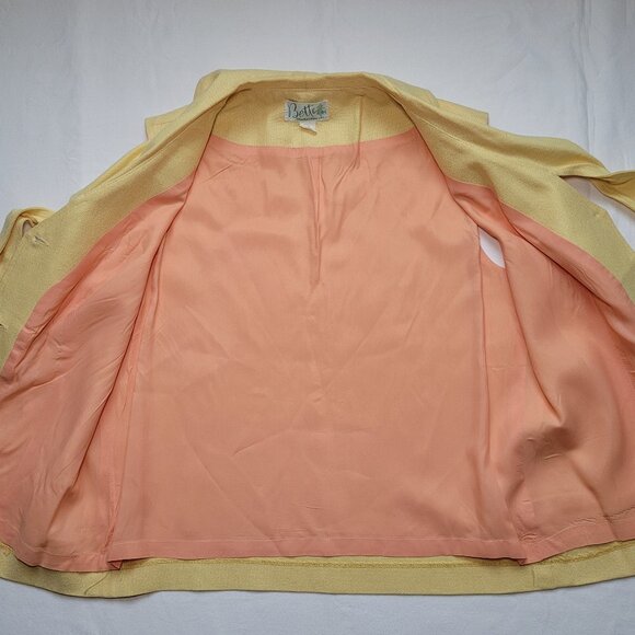 Vintage Yellow Sleeveless Vest Bette of California Custom Match Mates Old Money - Picture 6 of 8